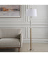 Colette White Stone Floor Lamp