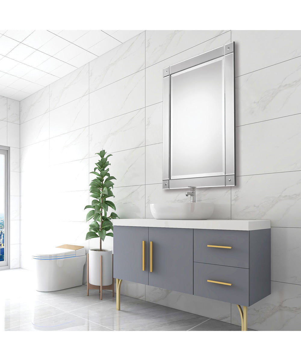 24x36" Beveled Wall Mirror Metal