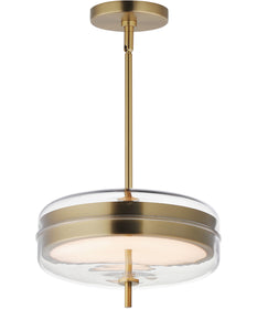Voto 2-Light LED Pendant Natural Aged Brass