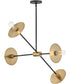 Lulu 4-Light Medium Mobile Single Tier in Lacquered Brass