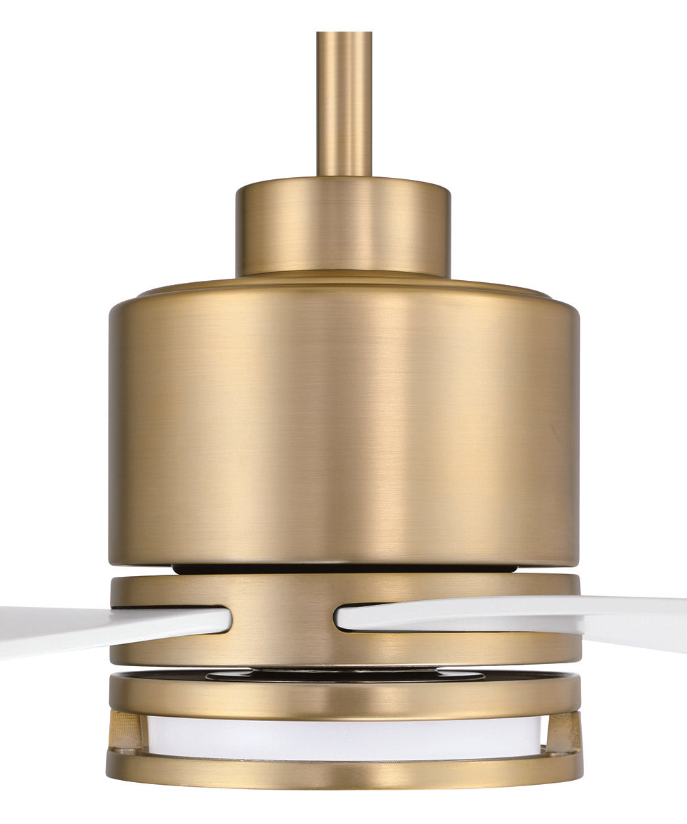 Rhett 52" 4-Blade Indoor/Outdoor Ceiling Fan Damp Rated 1-Light Fan Satin Brass