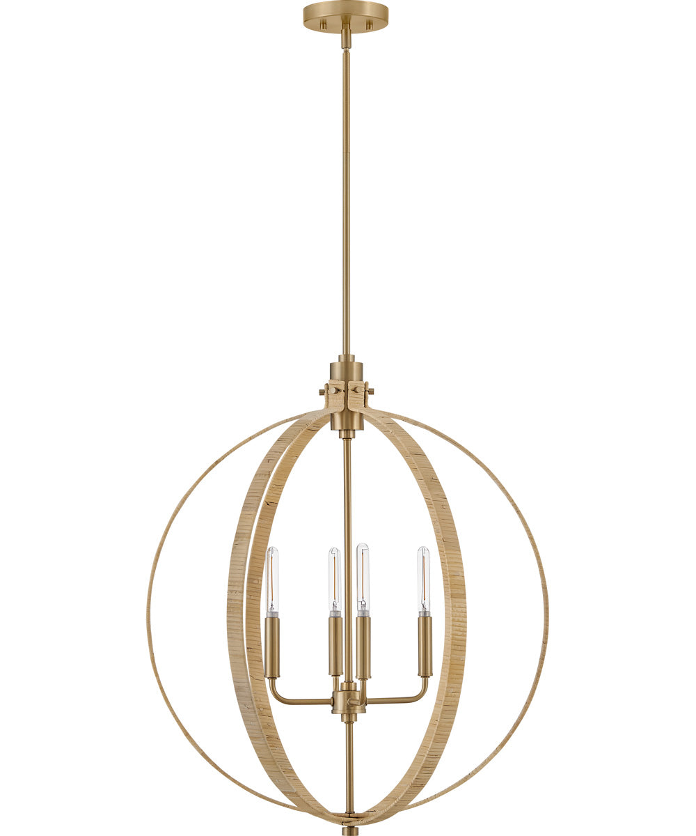 Fallon 4-Light Medium Orb in Lacquered Brass
