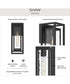 Shaw 15 inch 1 Light Outdoor Wall Light with Clear Glass Textured Black