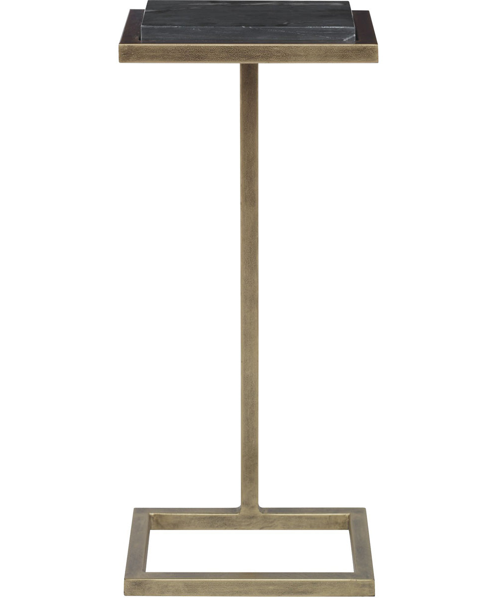 Martini Table in Aged Gold with Marine Black Marble