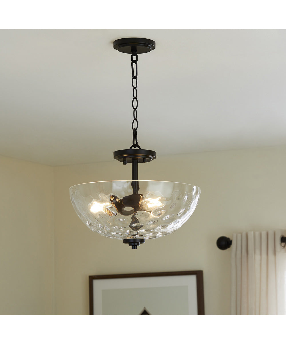 Adams 3-light Dual Mount Light Fixture Matte Black