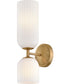 Ava 2-Light Medium Two Light Sconce in Lacquered Brass