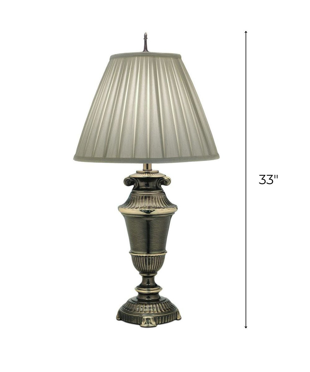 33"H 3-Way Table Lamp Roman Bronze