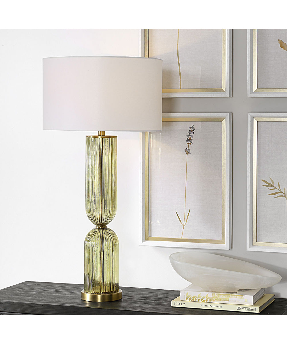 Mirah Olive Glass Table Lamp