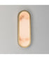 Plinth 15 inch LED Alabaster Wall Sconce Natural Aged Brass