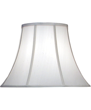 9x18x13 Off White Silk Shantung Bell Softback Lampshade