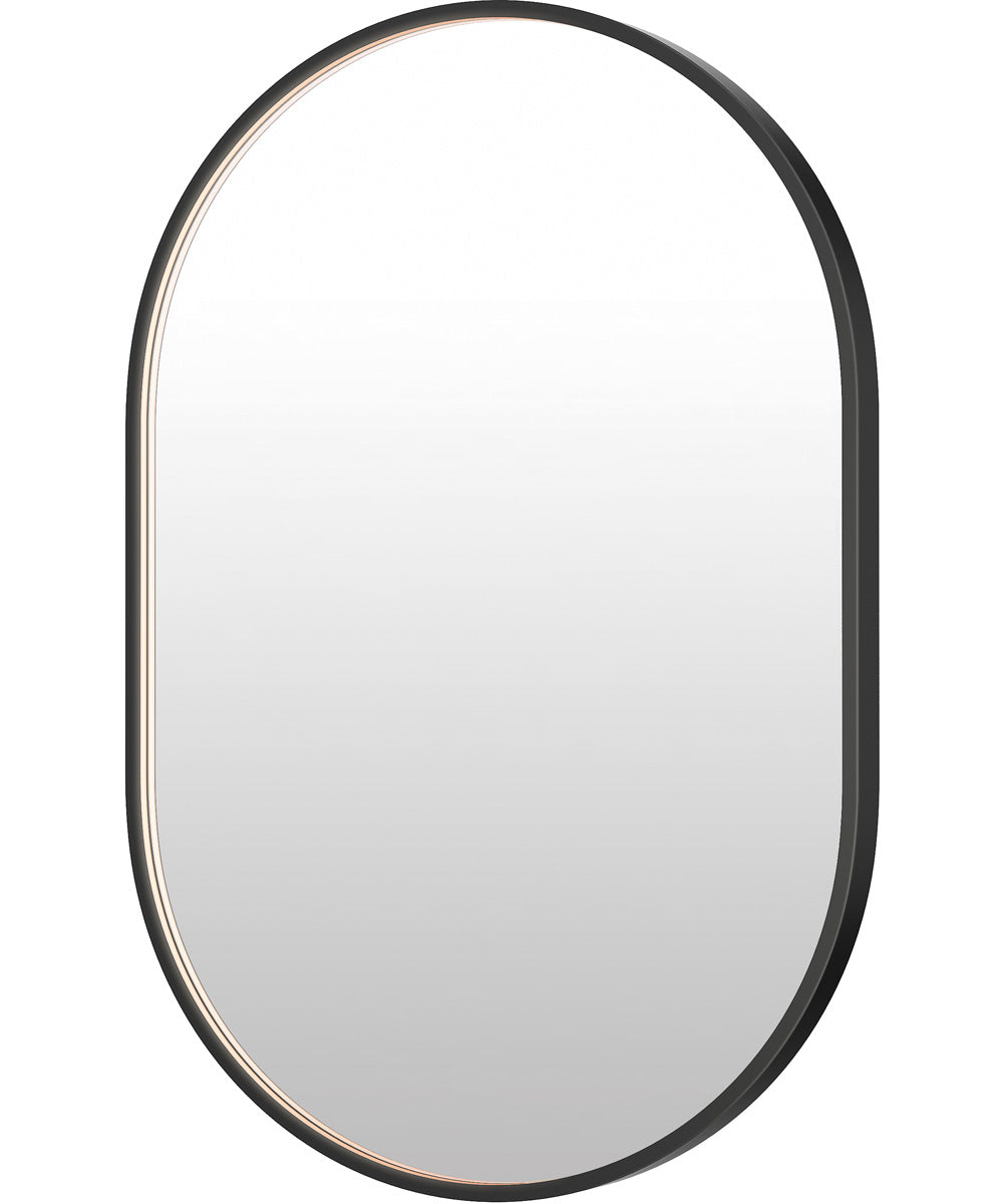 Elisse 24x36 Oval BK LED MIRROR Black