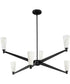 Tosca 6-Light Modern Luxe Chandelier Matte Black