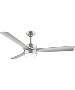 Axion II 52 in. 3-Blade Modern LED Ceiling Fan Brushed Nickel