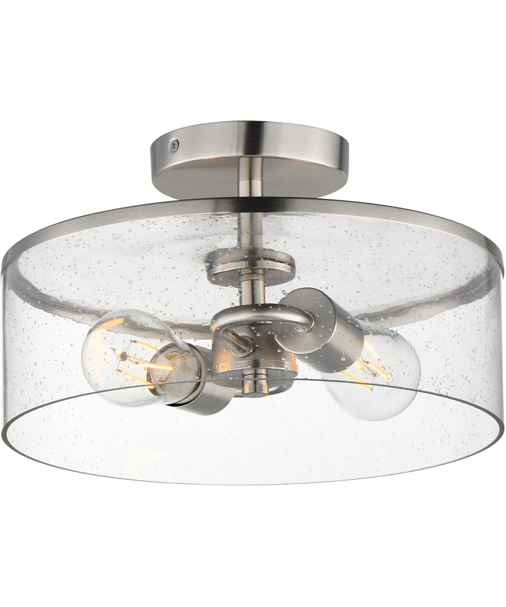 Livingston 2-Light Semi-Flush Mount Satin Nickel
