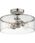 Livingston 2-Light Semi-Flush Mount Satin Nickel