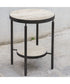 Dauntless Travertine Side Table
