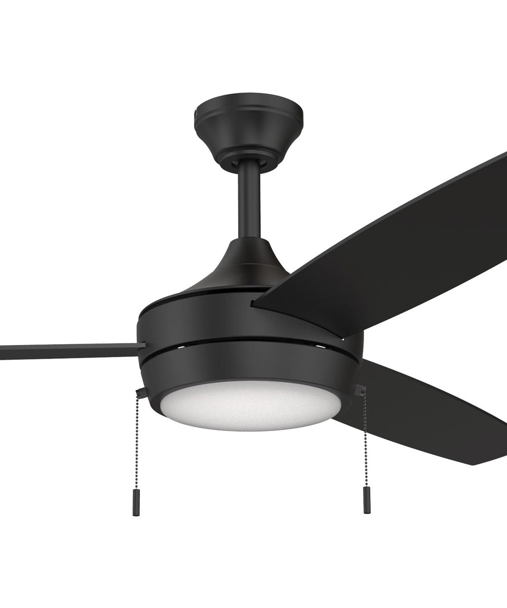 Nolyn 52 in. 3-Blade Modern LED Ceiling Fan Matte Black