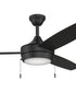 Nolyn 52 in. 3-Blade Modern LED Ceiling Fan Matte Black
