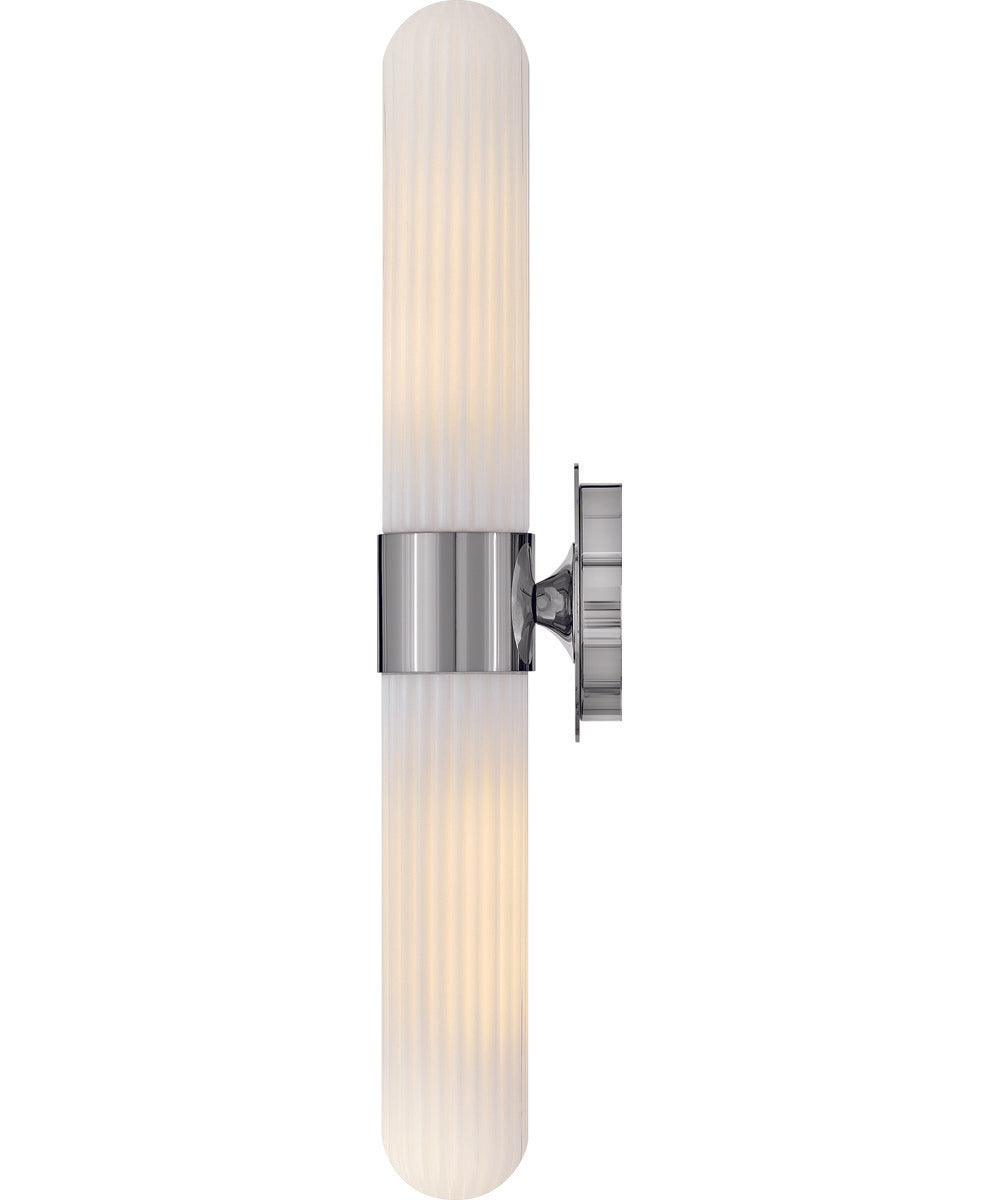 Nina 2-Light Large Two Light Sconce in Chrome