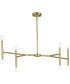 Arya 8-Light Linear Chandelier Brushed Gold