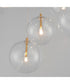 Global 9-Light LED Chandelier Natural Aged Brass