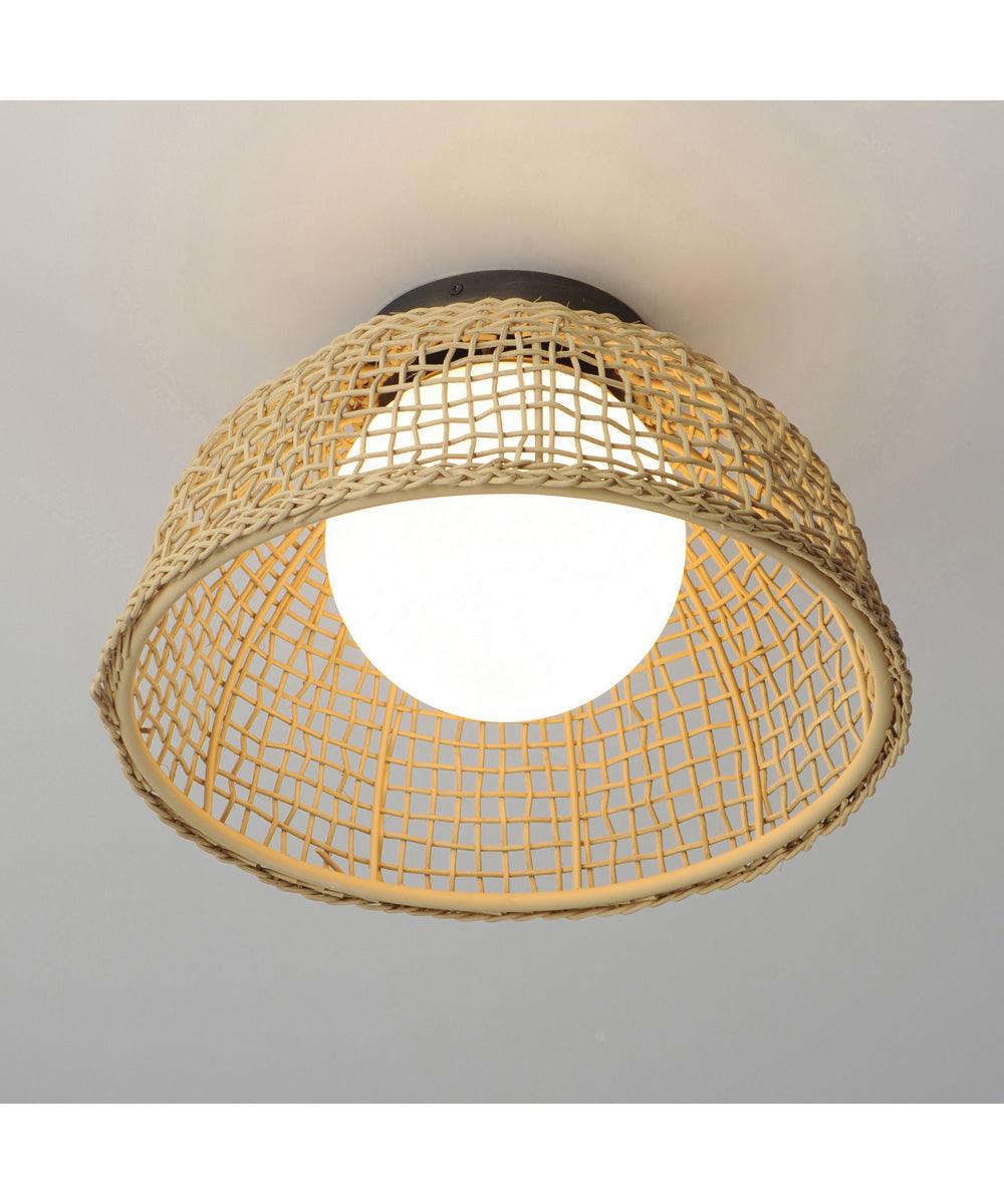 Cestino 1-Light Flush Mount Antique Bronze