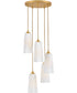 Honey 5-Light Small Chandelier in Distressed Brass