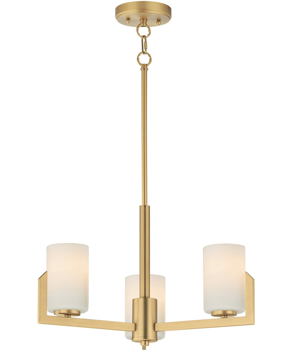 Dart 3-Light Chandelier Natural Aged Brass