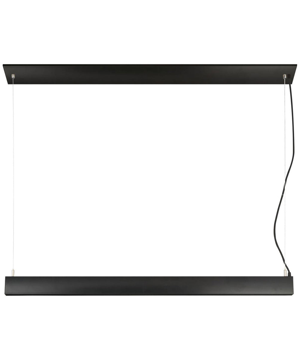 42"W Task 1-Light Island Linear Pendant Black