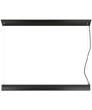 42"W Task 1-Light Island Linear Pendant Black