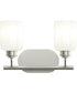 Reines 2-Light Bath Vanity with Opal Glass Shades Brushed Nickel