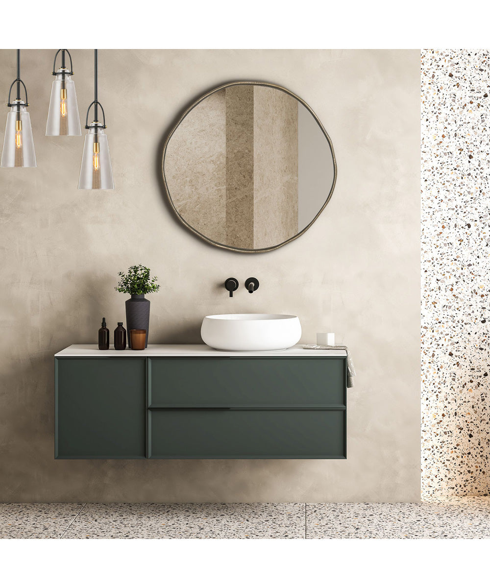 Lowen Round Brass Mirror
