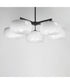 Glazed 5-Light Chandelier White / Black