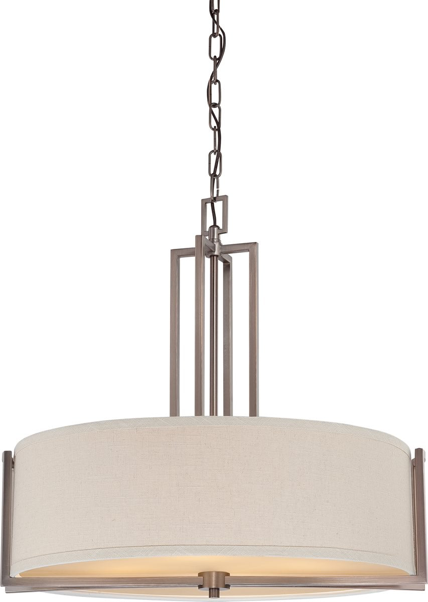 24"W Gemini 4-Light Pendant Hazel Bronze