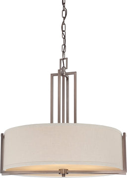 24"W Gemini 4-Light Pendant Hazel Bronze