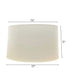 14x17x11  Cream Homespun/Rolled Edge Hardback Drum Lampshade