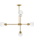 Livie 4-Light Medium Convertible Mobile Single Tier in Lacquered Brass