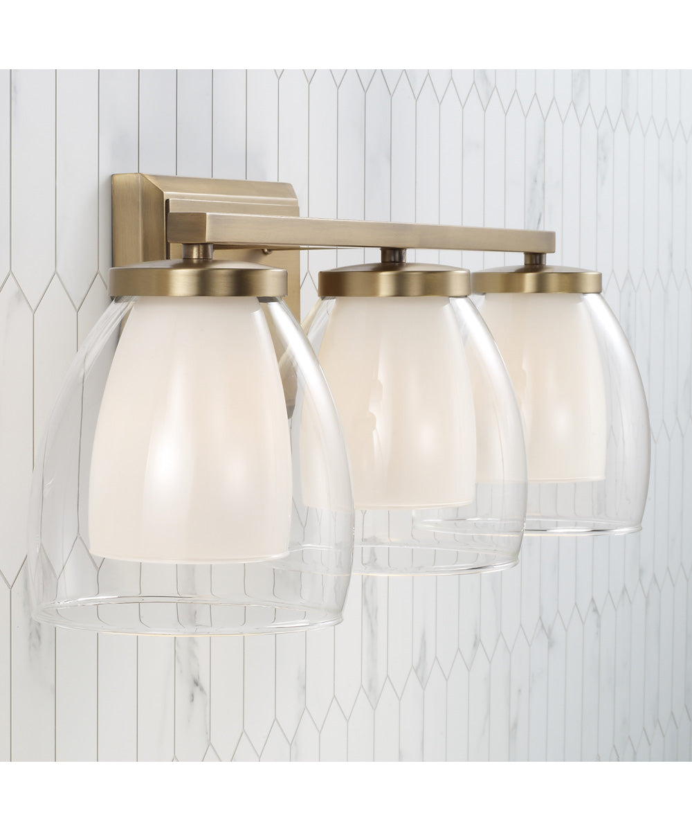 Joss 3-Light Vanity Aged Brass