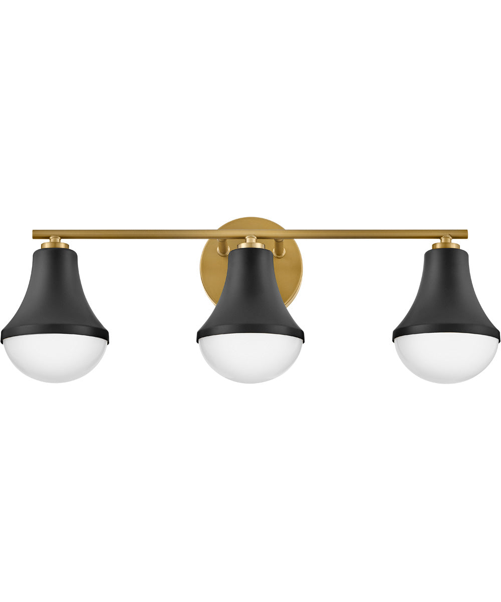Haddie 3-Light Medium Three Light Vanity in Black