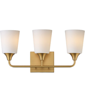 Hudson 3-Light Bath Vanity Natural Aged Brass