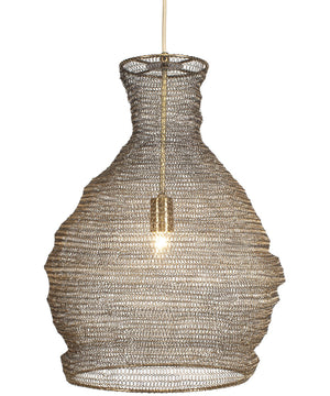 Murmur Woven Brass 1 Light Pendant