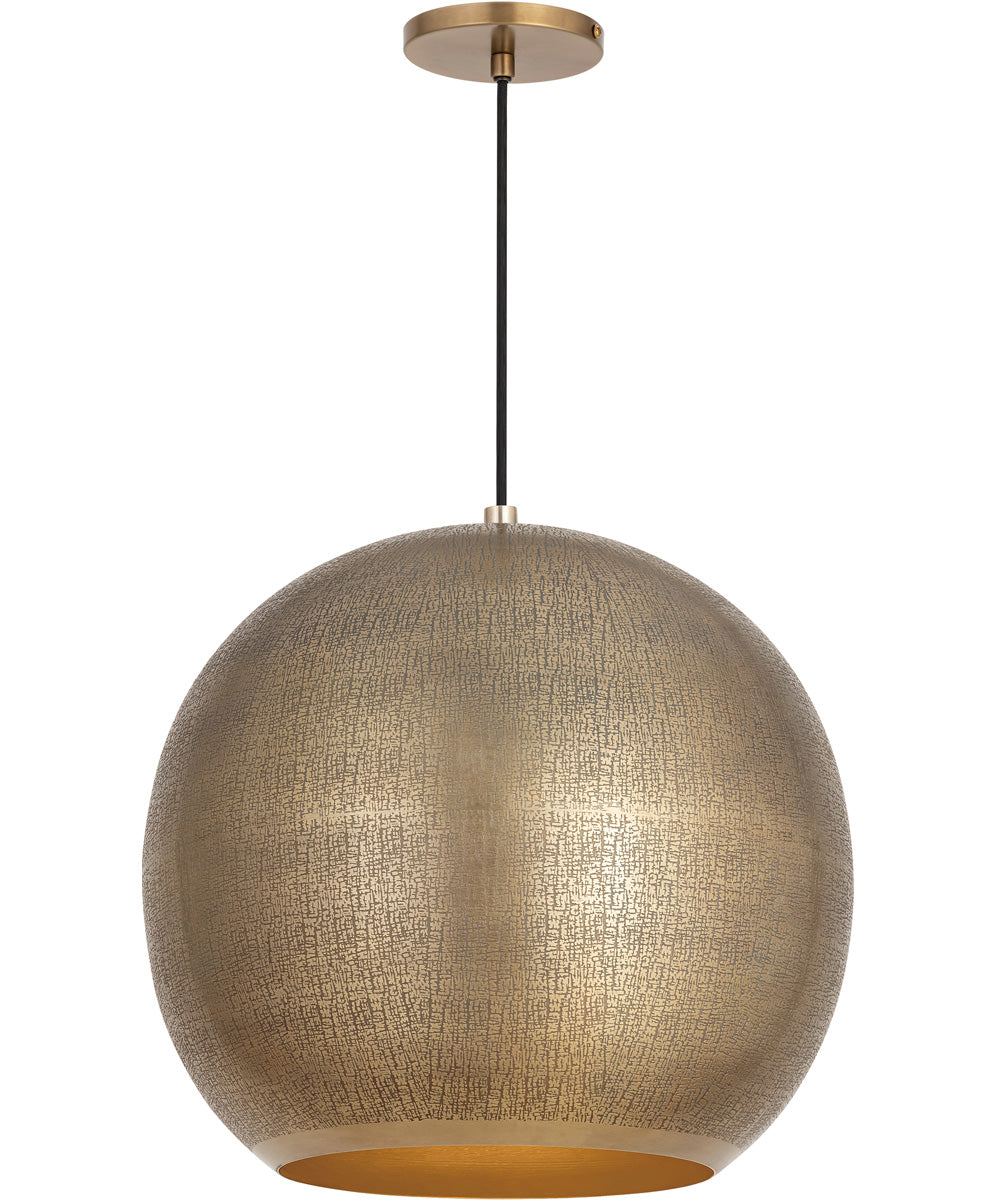 Aurelia 20 inch 1-Light Pendant Weathered Brass