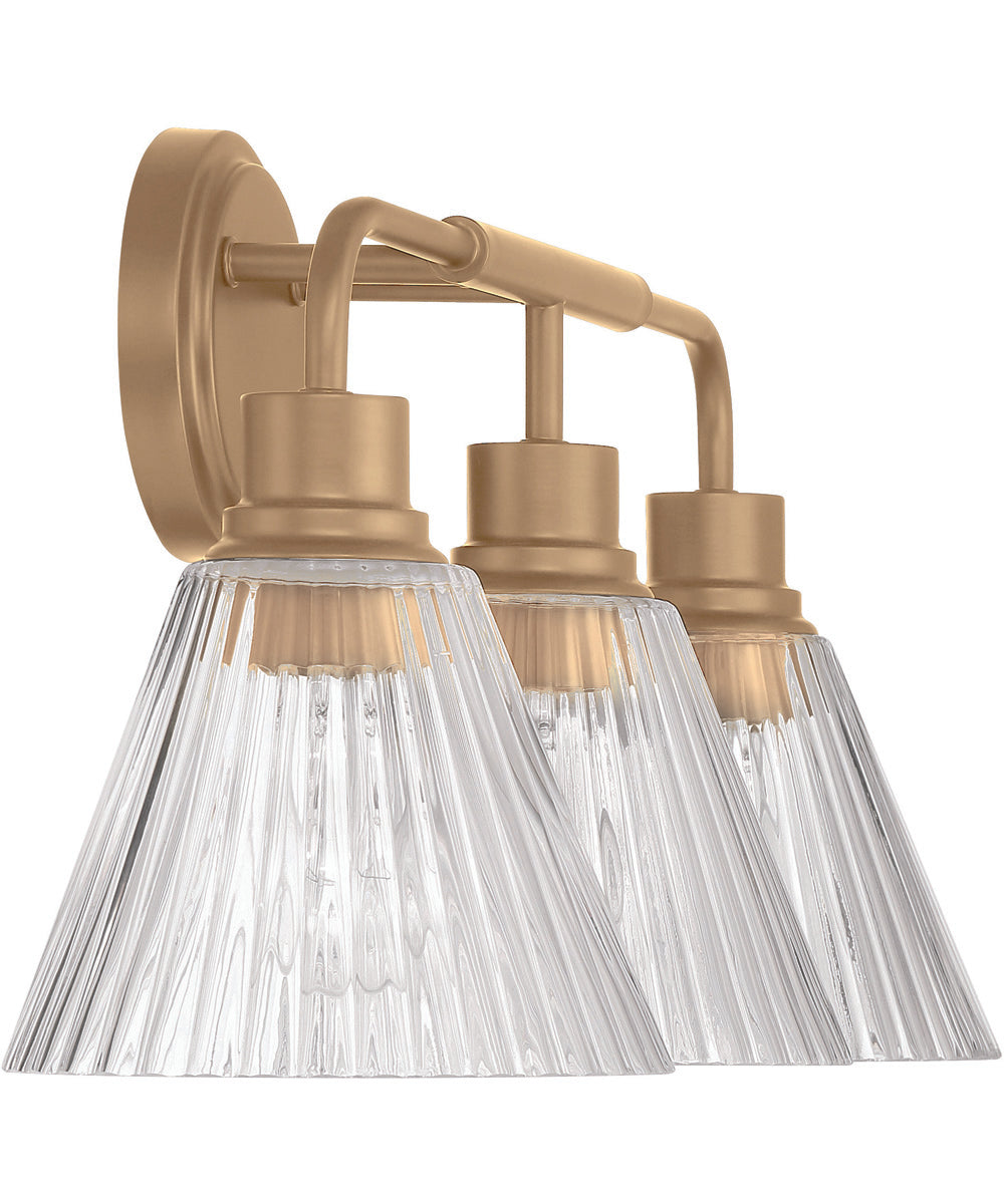 Pleated 3-Light Lighting Premium Bronze