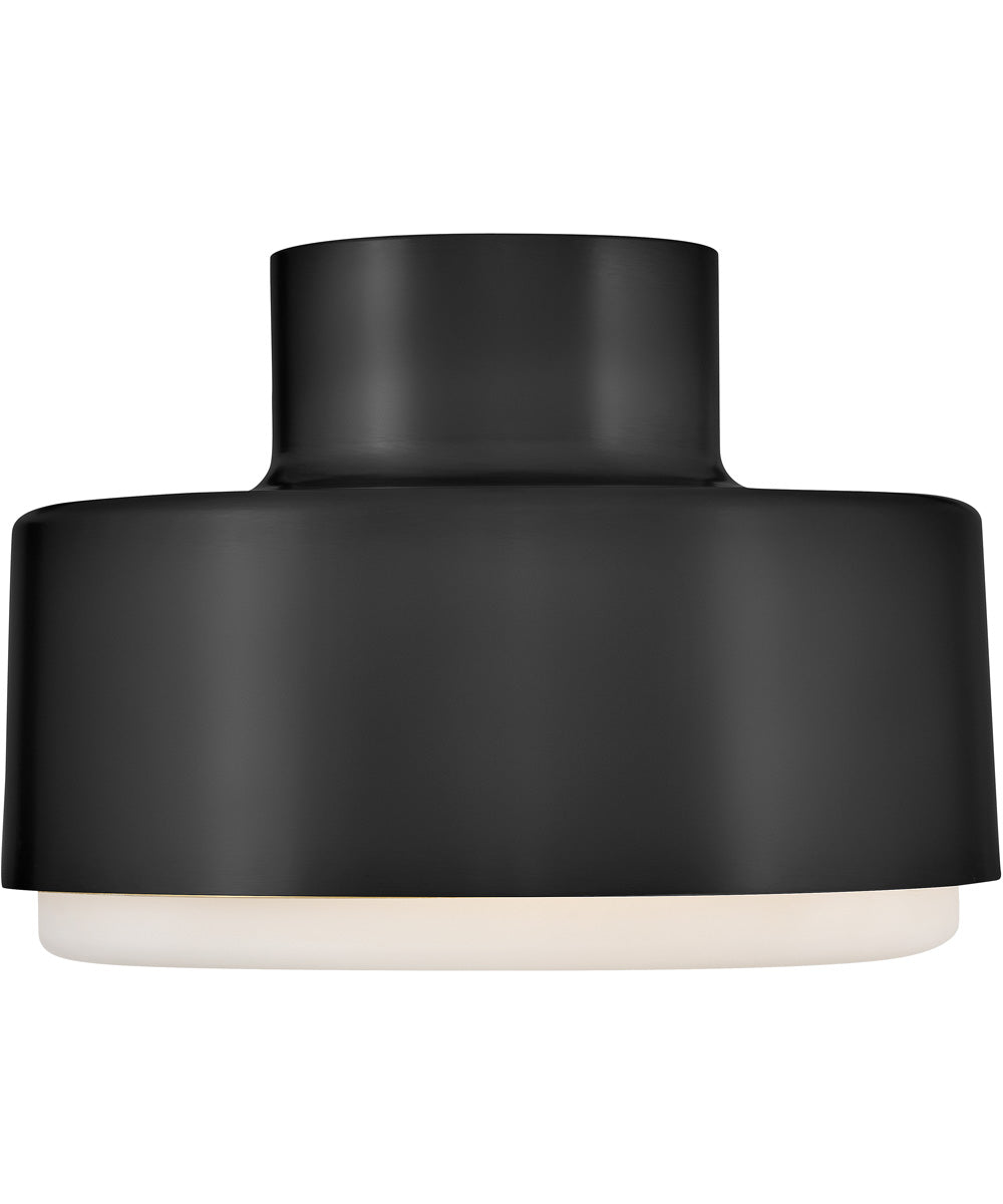 Cedric 2-Light Small Semi-Flush Mount in Black