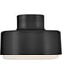 Cedric 2-Light Small Semi-Flush Mount in Black