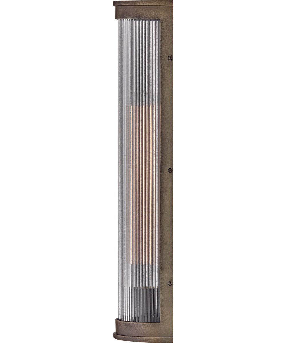 Bluffton 1-Light Large Wall Mount Lantern in Burnished Bronze