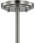 Adley 3-Light Etched White Glass Semi-Flush Convertible Light Brushed Nickel