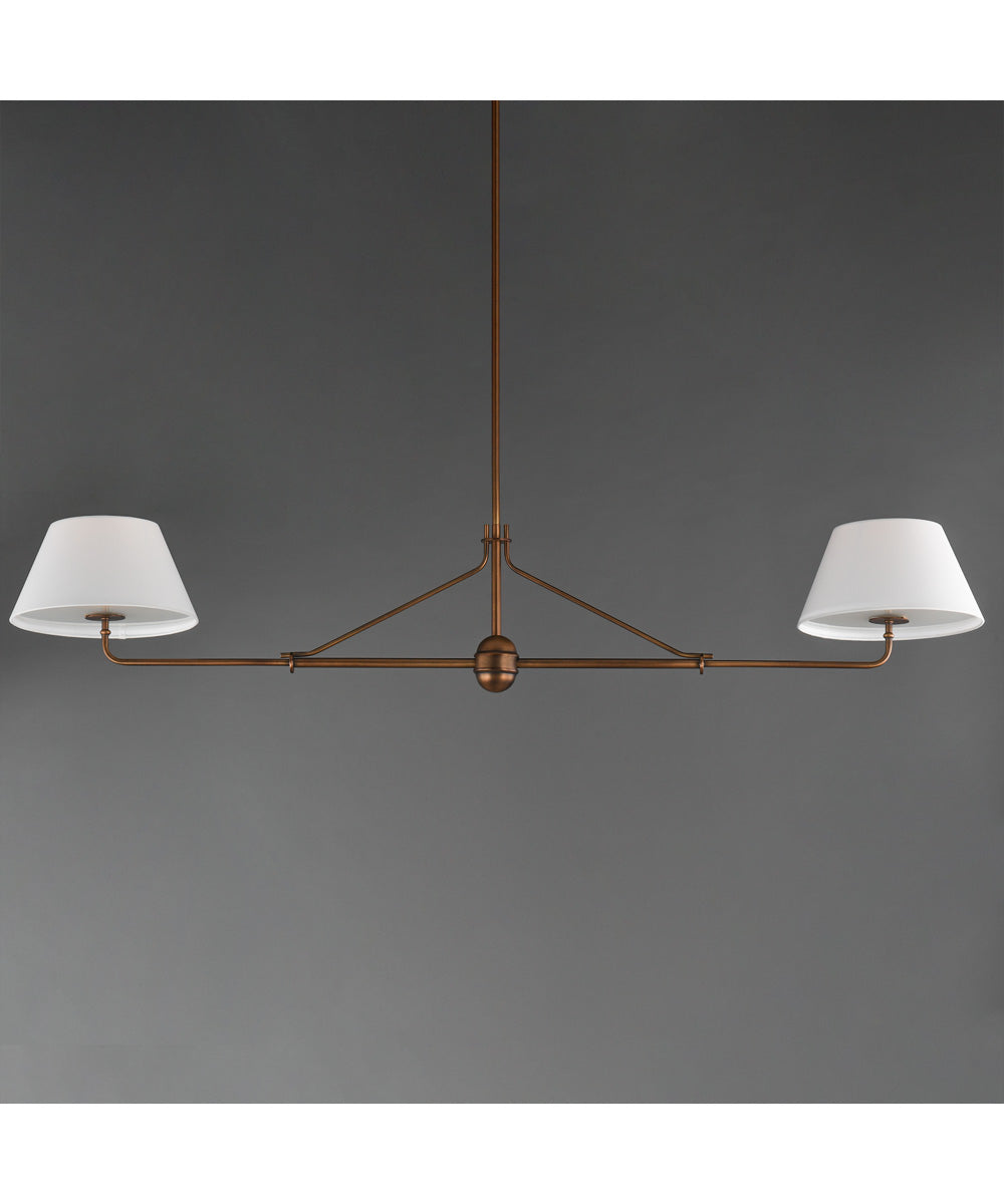 Dunbridge 2-Light Pendant Weathered Brass