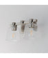Cubos 2-Light Wall Sconce Satin Nickel