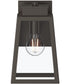 Hedry Small Outdoor Wall Lantern with Clear Glass Panels Antique Bronze